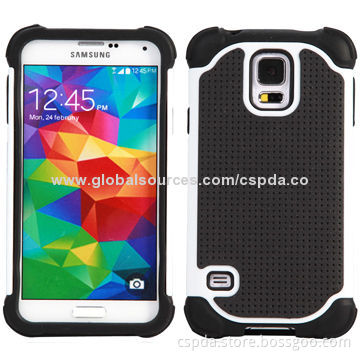 3-in-1 Silicone with PC Cases for Samsung S5, Different Colors Available
